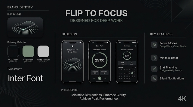Flip to Focus — Physical Sensor-Driven Deep Work Mobile App
